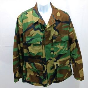 US Army Woodland Camouflage Battle Dress Uniform (BDU) Shirt. Coat Hot Weather M